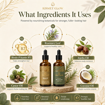 Hair Growth Bundle | Biotin Oil | Rosemary Oil