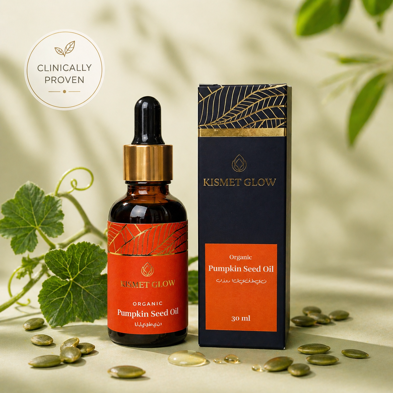 Organic Pumpkin Seed hair Oil 30 ml | Best Top Gain Oil