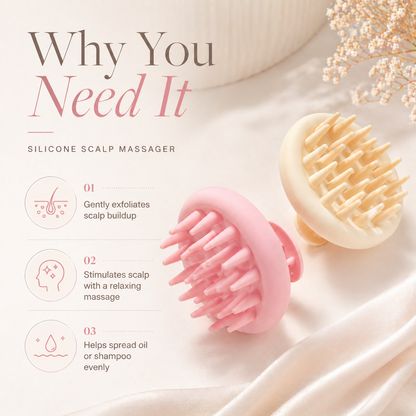 100% Medical-Grade Silicone Scalp Massager
