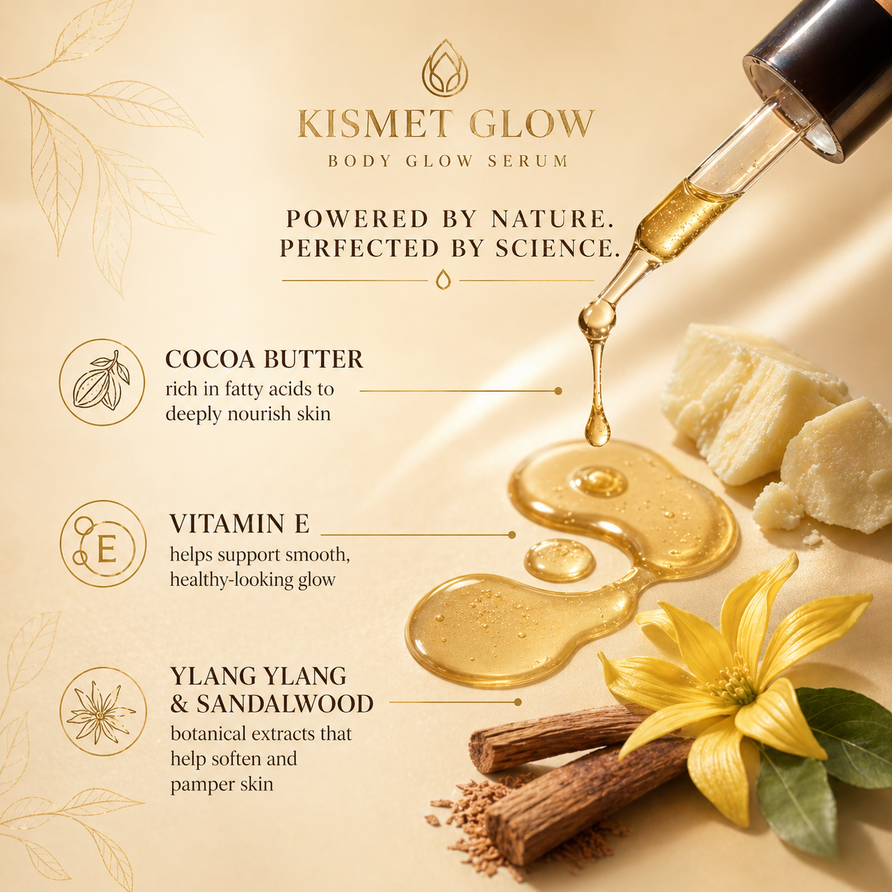 Body Glow Serum | 50 ml | Ylang, Cocoa Butter