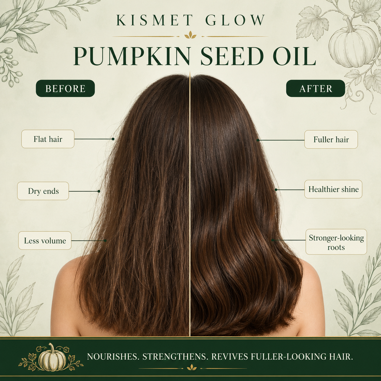 Organic Pumpkin Seed hair Oil 30 ml | Best Top Gain Oil