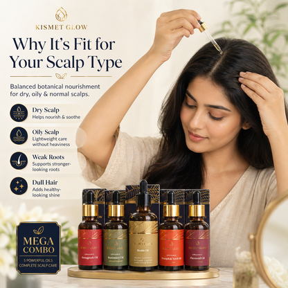 Mega Hair Oil Combo Pack | Carrier Oil + 4 oils