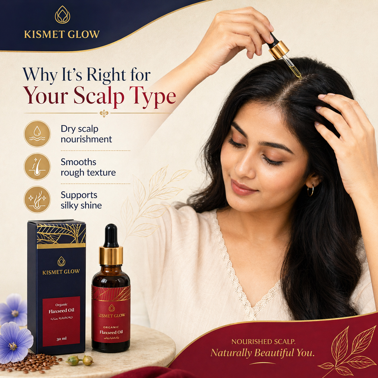Organic Flaxseed Hair Oil | 30 ml