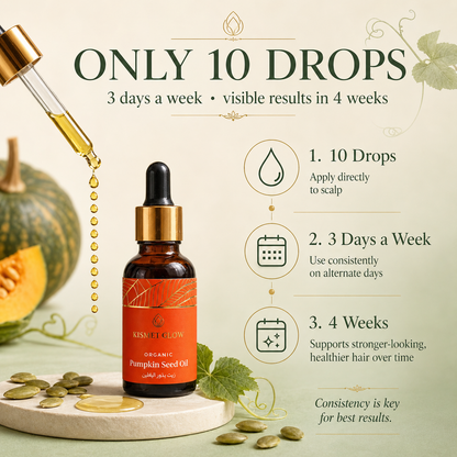 Organic Pumpkin Seed hair Oil 30 ml | Best Top Gain Oil