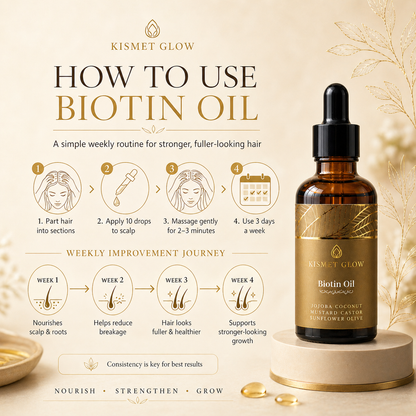 Biotin 2% Hair Oil | Jojoba, Castor, Olive, Mustard | 50 ml