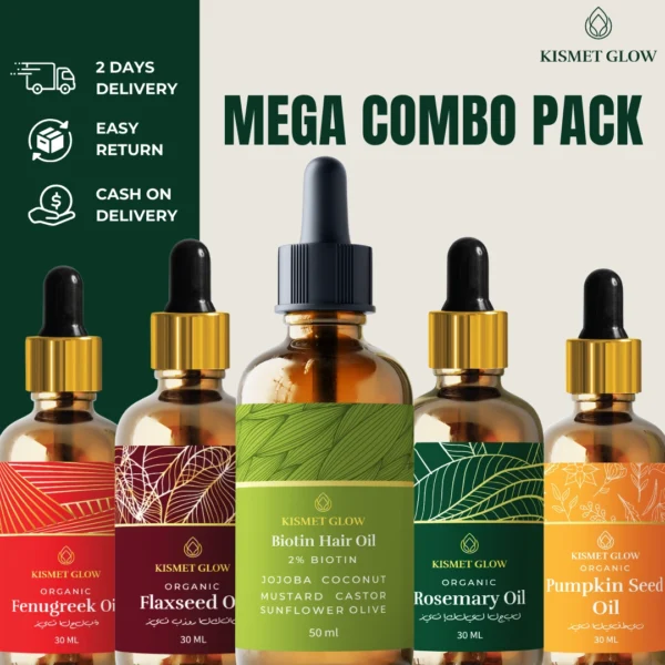 Mega Hair Oil Combo Pack | Carrier Oil + 4 oils