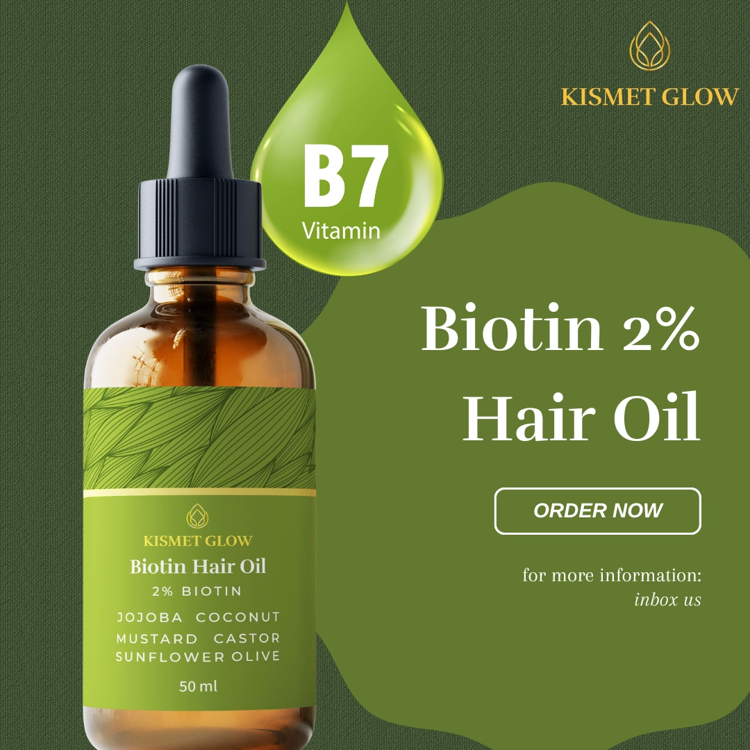 Biotin 2% Hair Oil | 50 ml | Jojoba, Castor, Olive